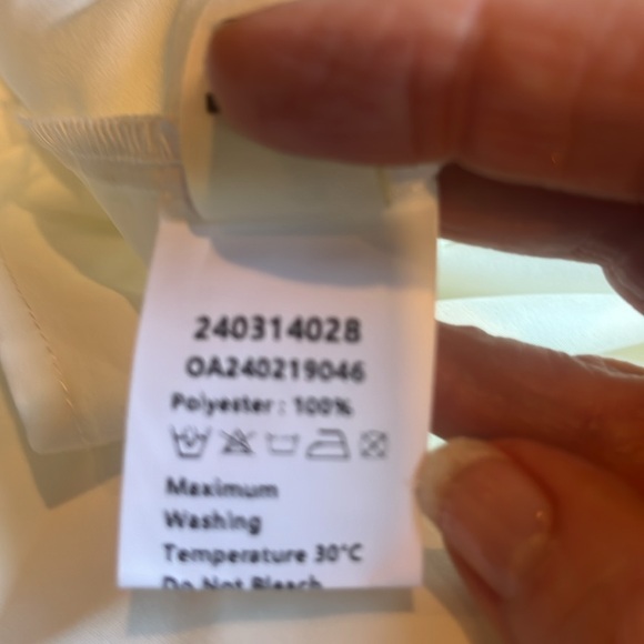 Commense Summer Casual Cap Sleeve Mock Neck Cut Out Long Dress In White Size L - Picture 12 of 13